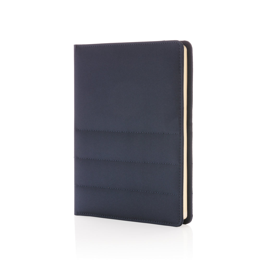 A5 notitieboek van gerecycled PET en papier, donkerblauw
