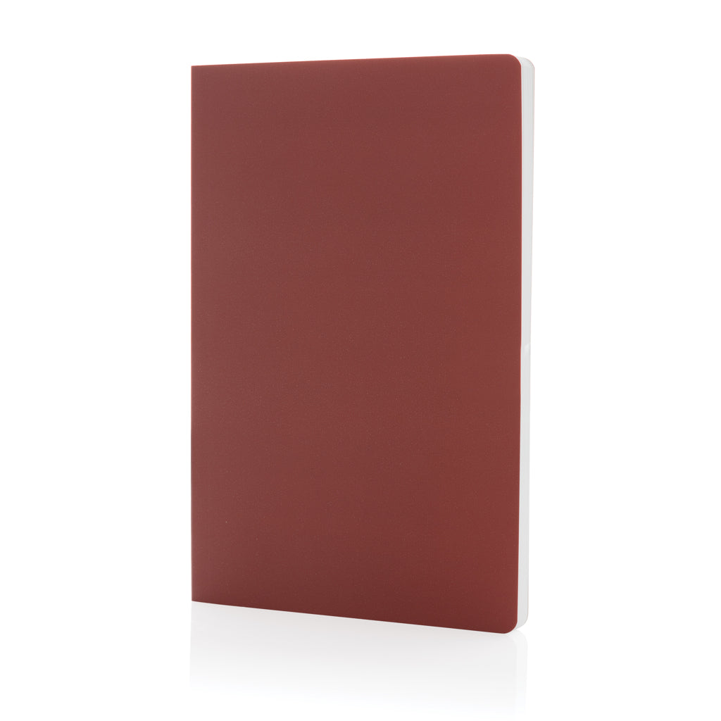A5 notitieboek van steenpapier, rood