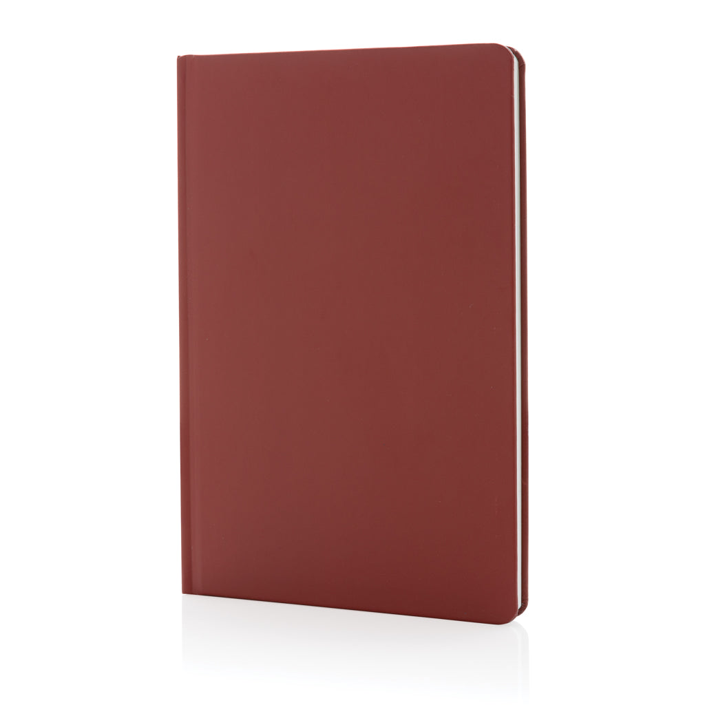 A5 notitieboek van steenpapier en papier, rood