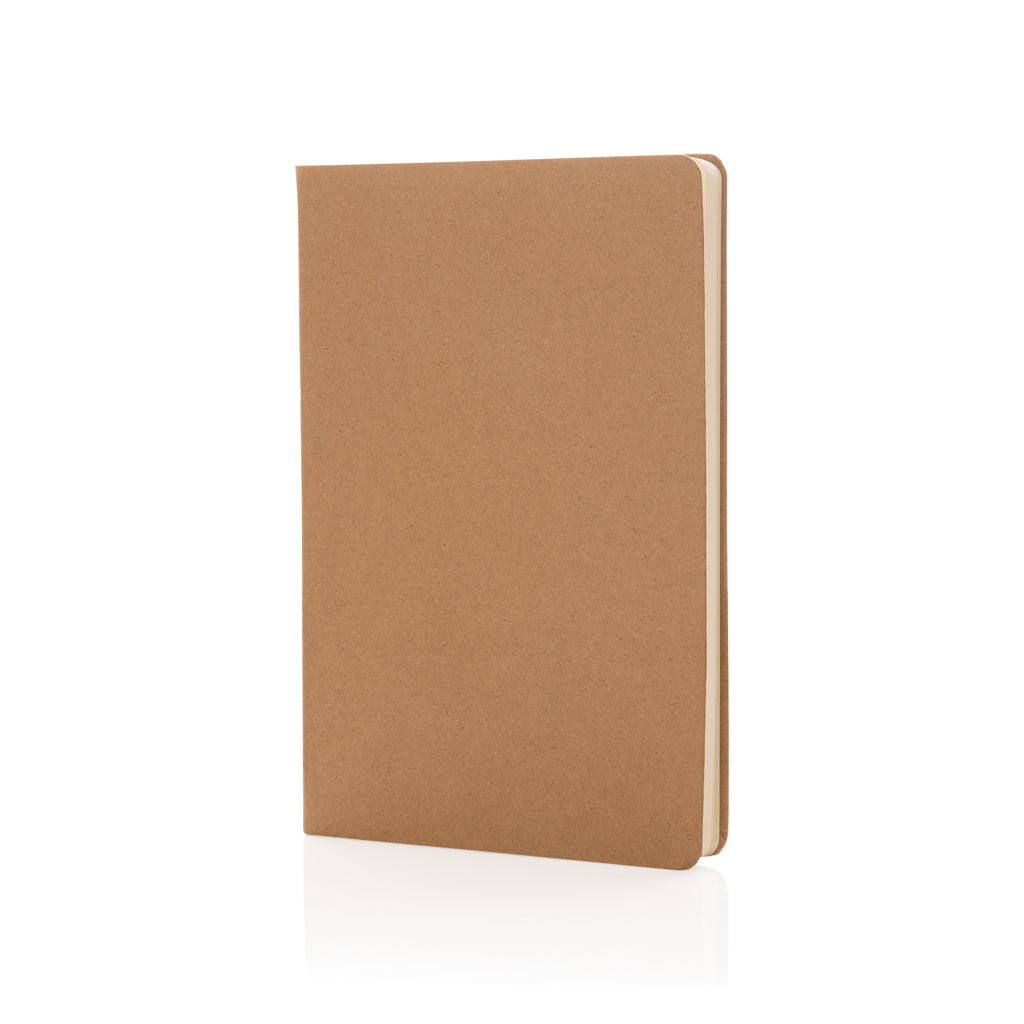 A5 notitieboek van papier (harde kaft), bruin