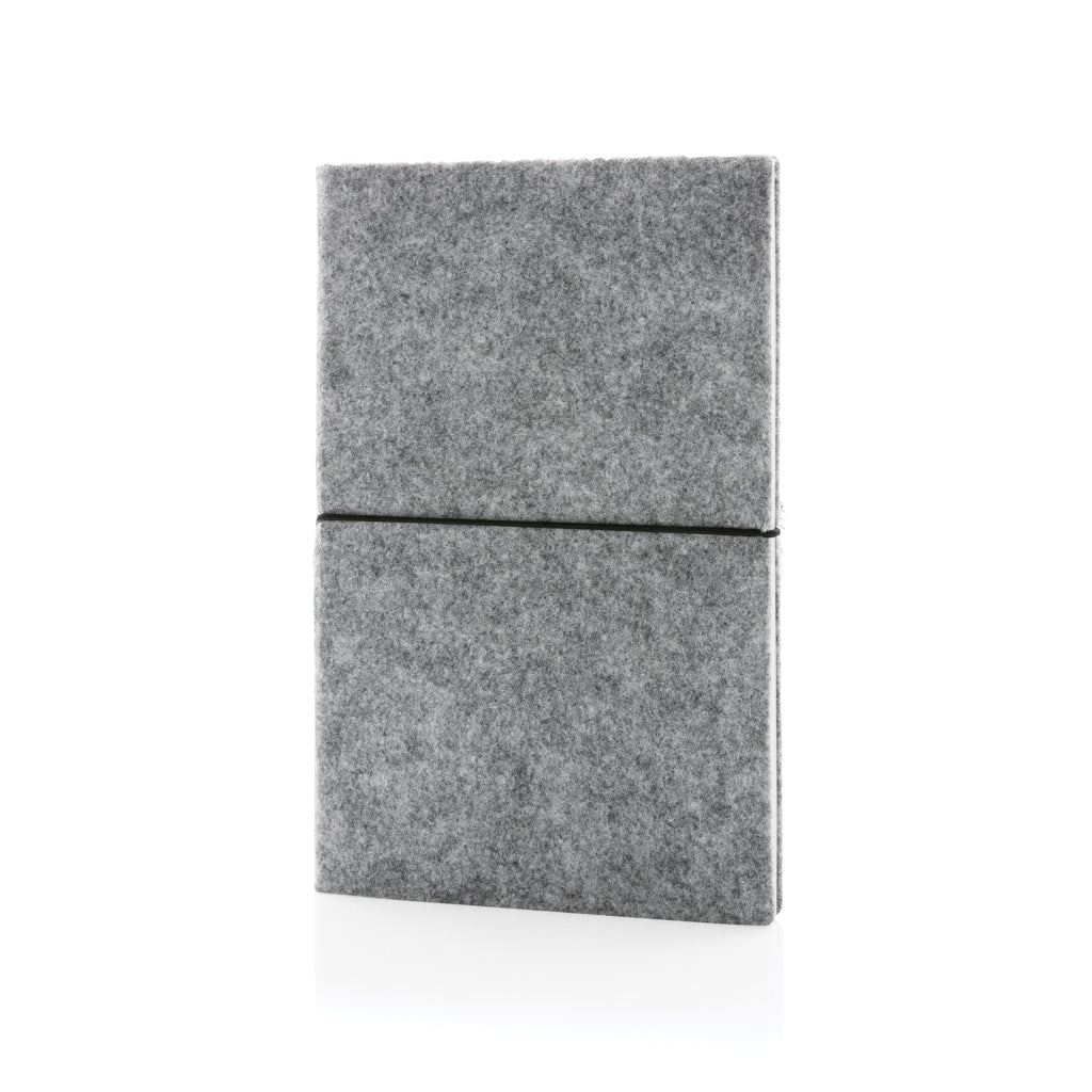 A5 notitieboek van gerecycled vilt en papier, grijs