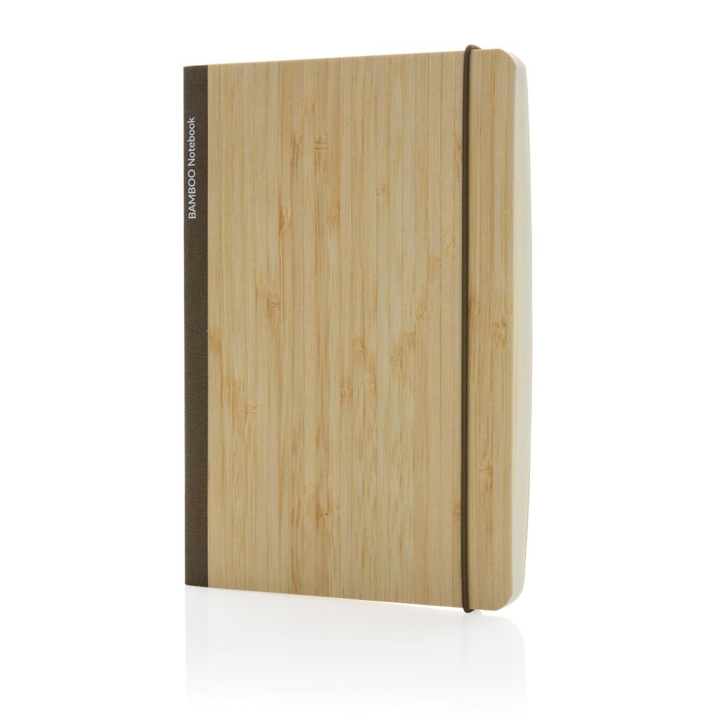 A5 notitieboek van FSC-bamboe en papier (20 cm), bruin