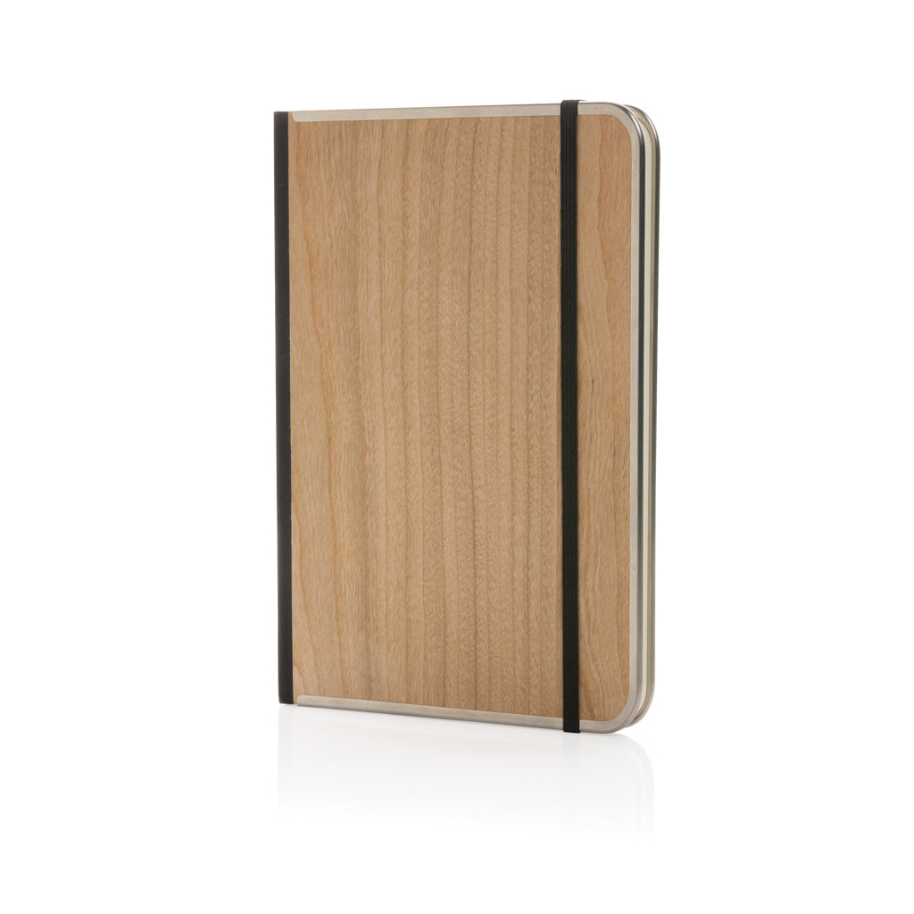 A5 notitieboek van FSC-hout en papier, bruin