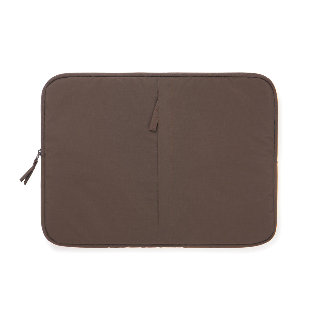 Laptophoes 15.6" van gerecycled nylon en gerecycled PET, bruin