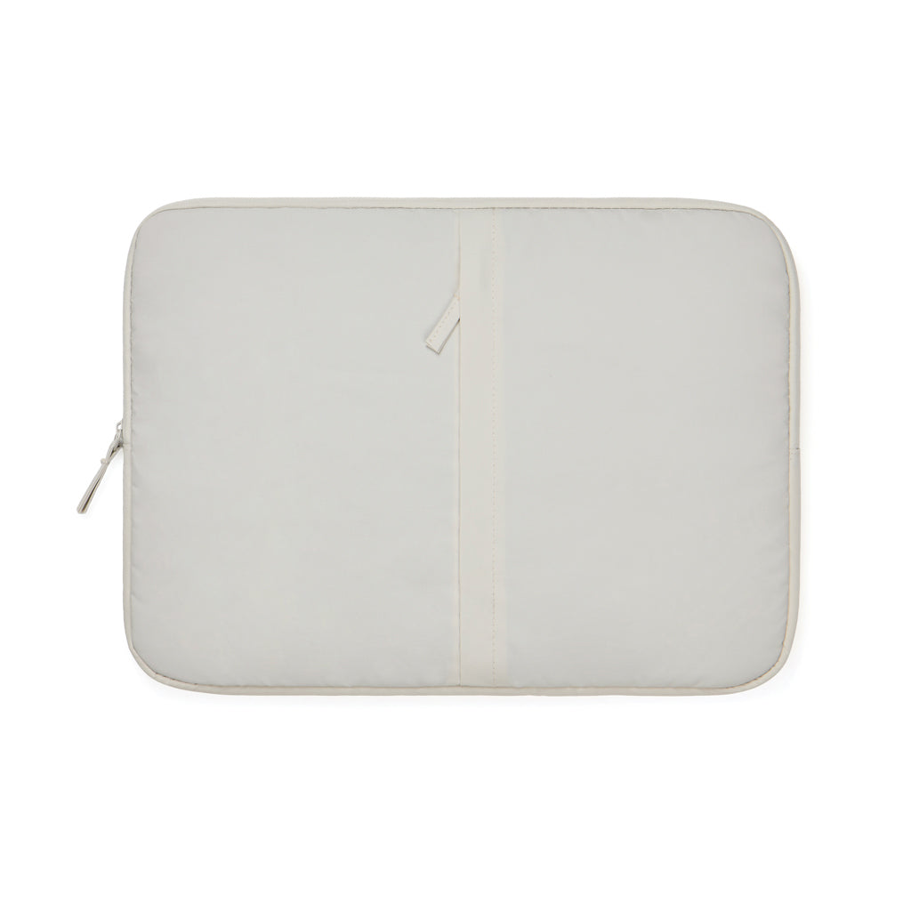 Laptophoes 15.6" van gerecycled nylon en gerecycled PET, beige