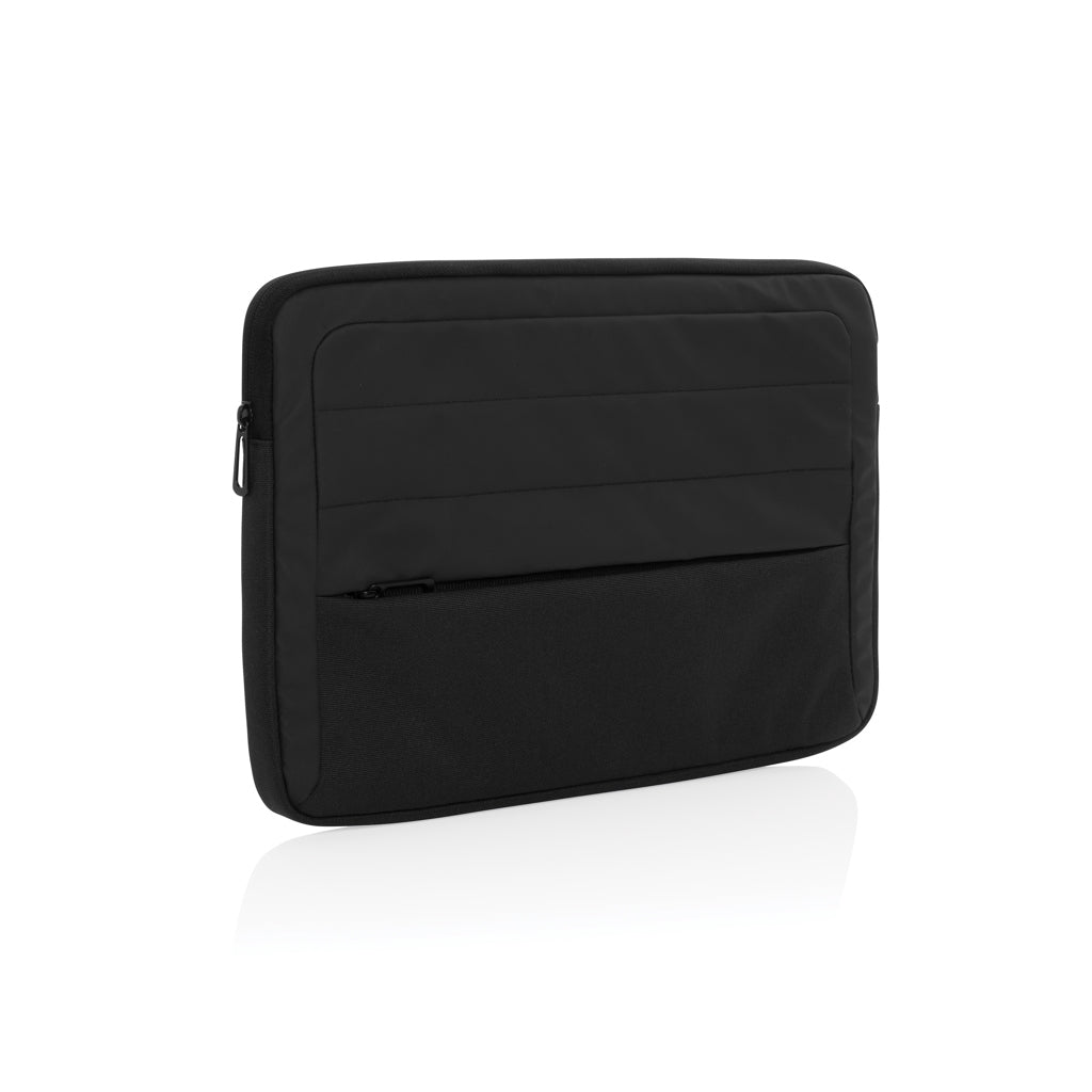 Laptophoes 15.6" van gerecycled PET (extra voorvak), zwart