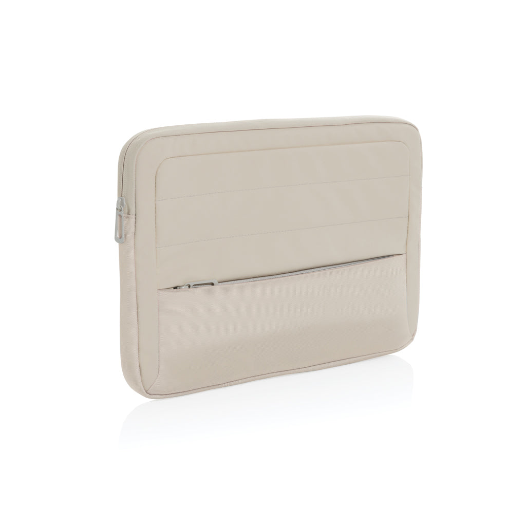 Laptophoes 15.6" van gerecycled PET (extra voorvak), beige