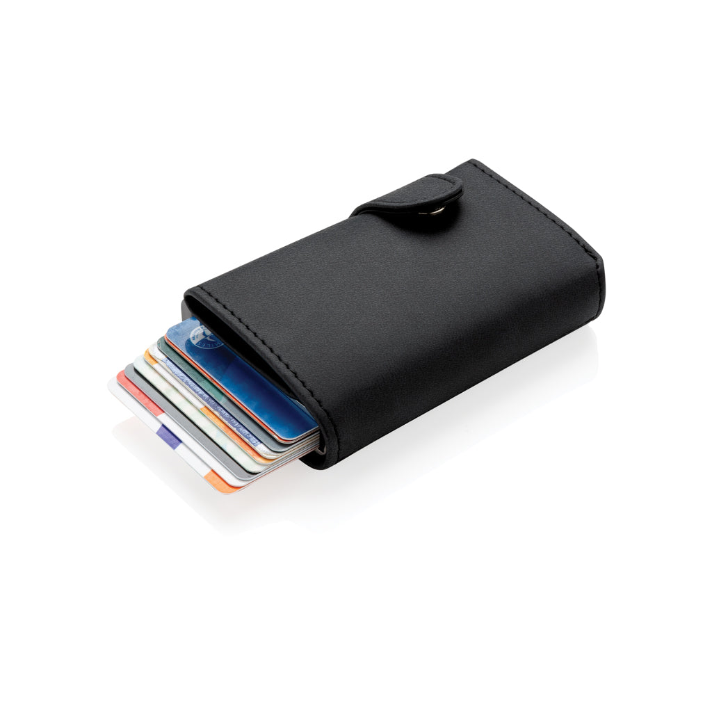 Aluminium kaarthouder met RFID en losse portemonnee, zwart