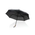 Mini-paraplu 20,5'' met houten handvat, zwart