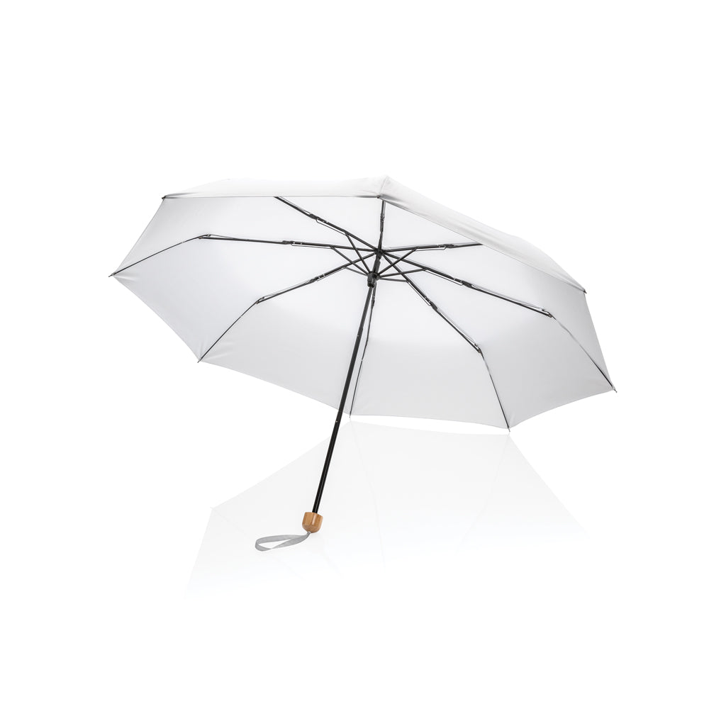 Mini-paraplu 20,5'' met houten handvat, wit