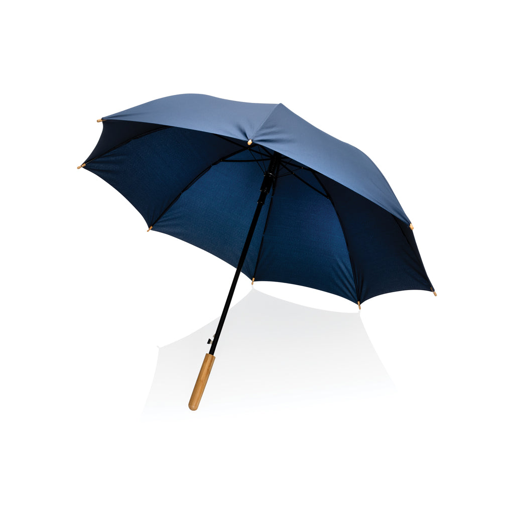 Automatische paraplu 23'' met houten handvat, donkerblauw