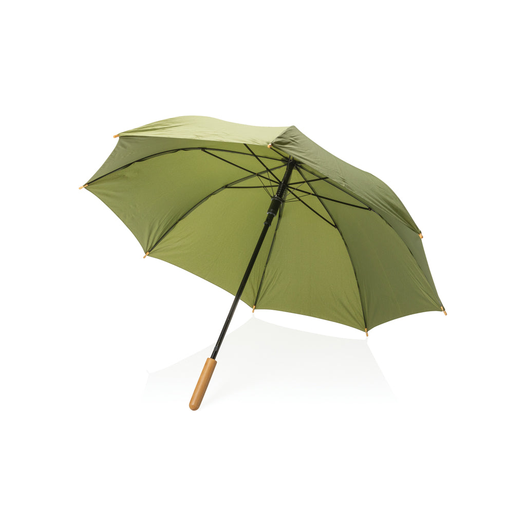 Automatische paraplu 23'' met houten handvat, groen