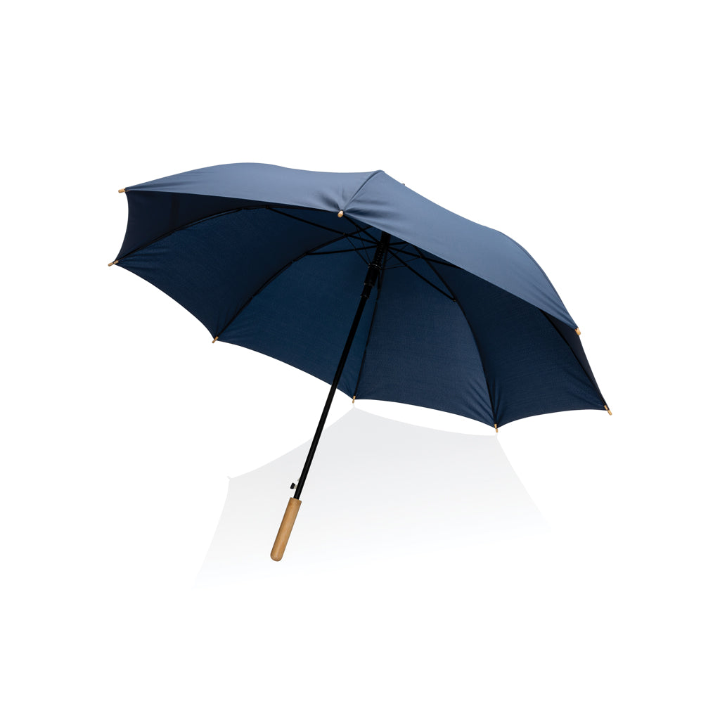Automatische paraplu 27'' met houten handvat, donkerblauw