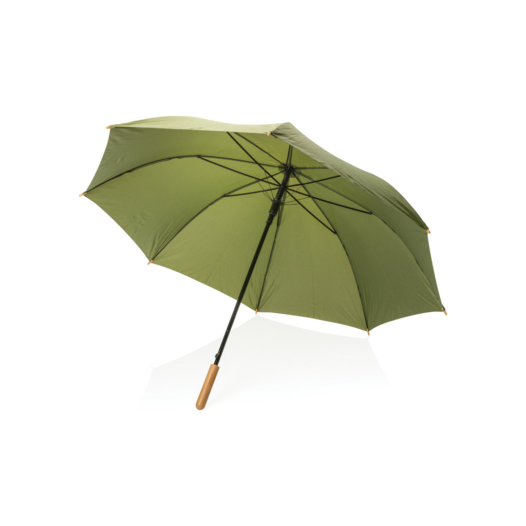 Automatische paraplu 27'' met houten handvat, groen