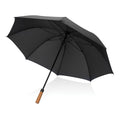 Stormparaplu 30'' met acaciahouten handvat, zwart