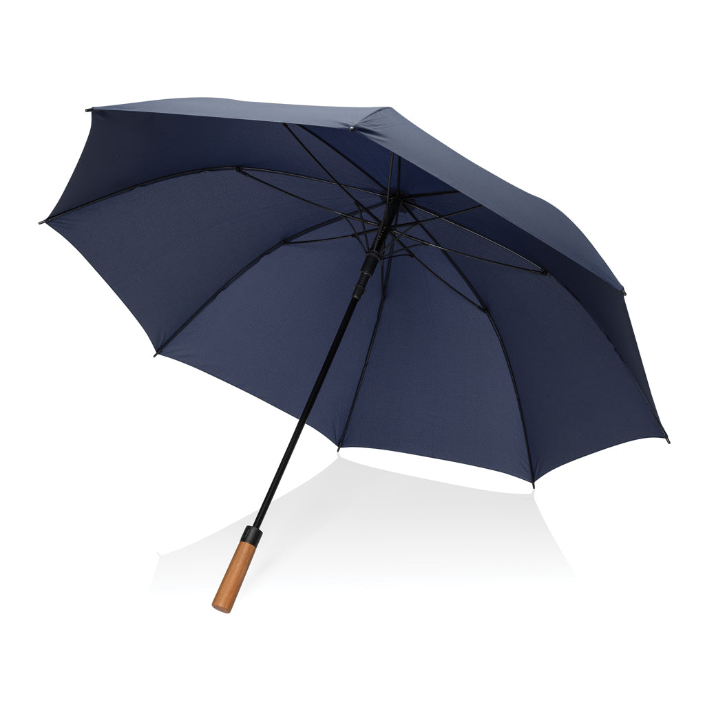 Stormparaplu 30'' met acaciahouten handvat, donkerblauw