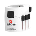 Wereldreisadapter met 3-polige stekker, wit
