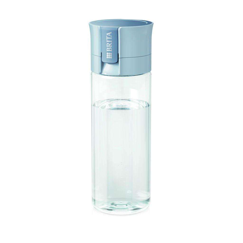 Waterfilterfles 600 ml inclusief 2 filters, lichtblauw
