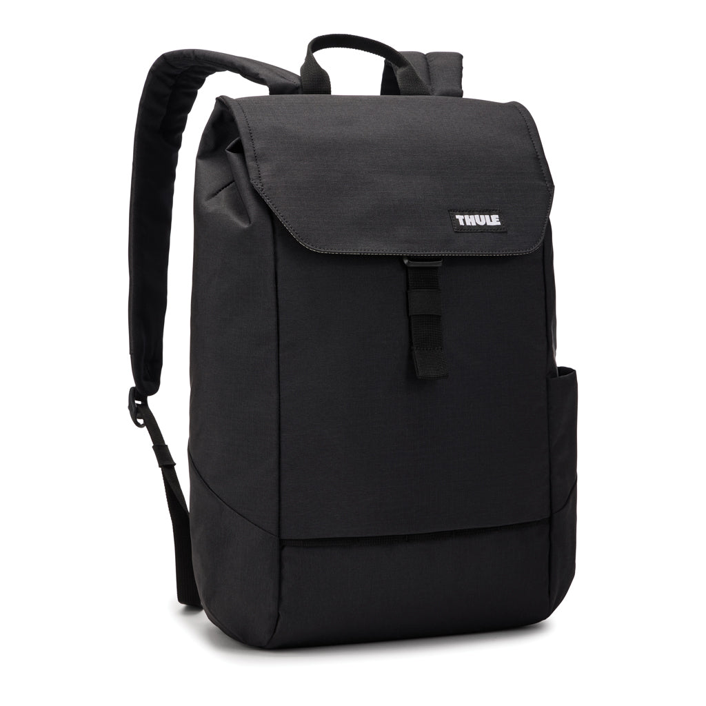 Laptoprugzak 16L met klepsluiting, zwart
