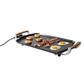 Elektrische grillplaat met verstelbare temperatuur, zwart
