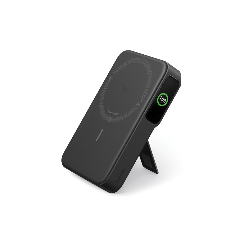 Magnetische powerbank 10.000 mAh met standaard, zwart