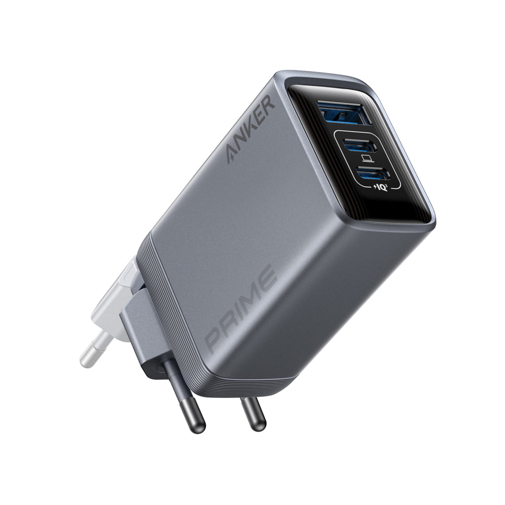 USB-oplader 100 W met 3 poorten, GaN, grijs
