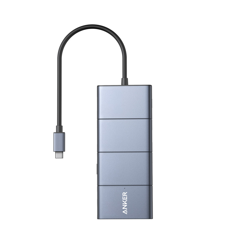 USB-C hub 11-in-1 met 10 Gbps datadoorvoer, grijs