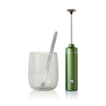 Matcha kennersset met oplaadbare opschuimer, groen
