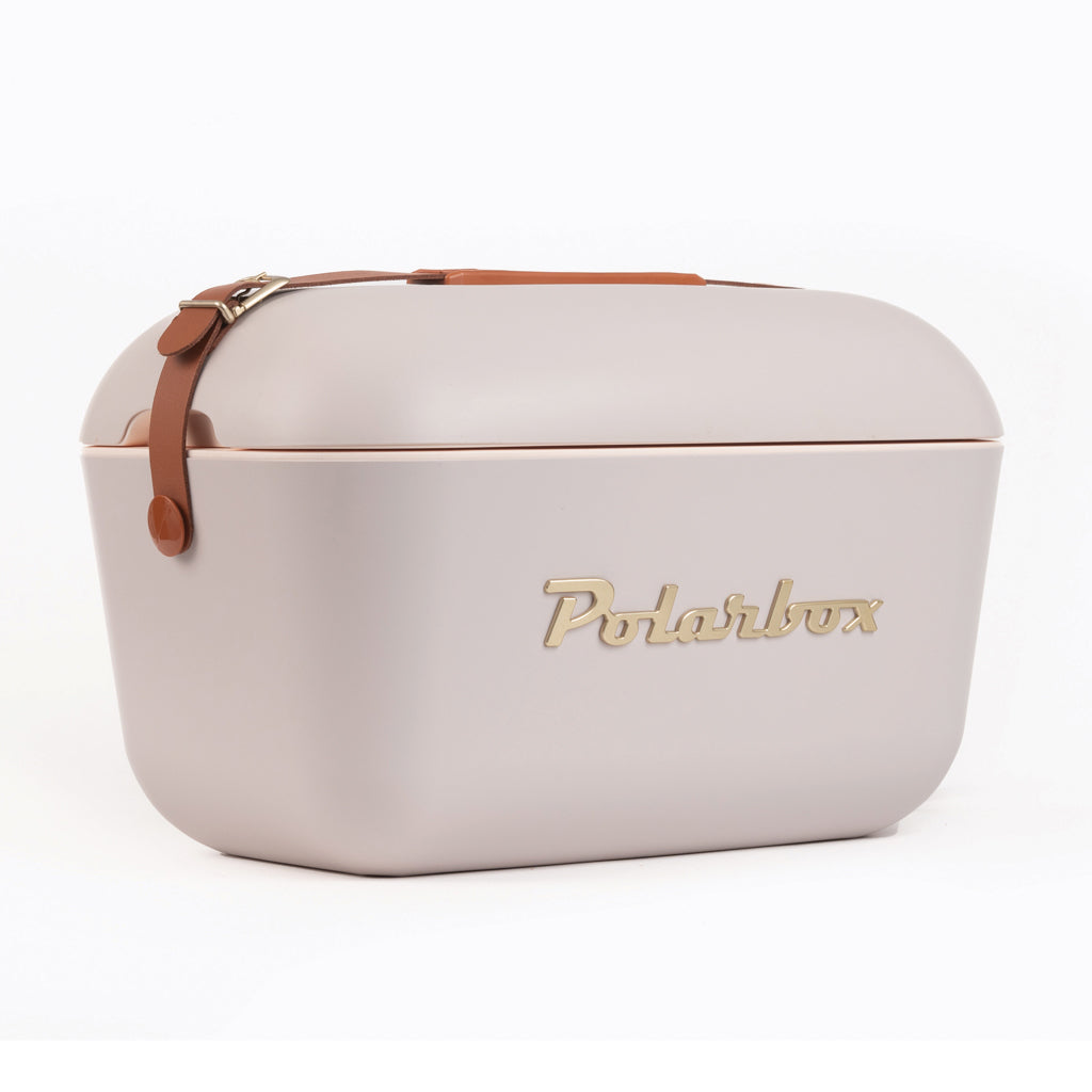 Retro koelbox 12L met schouderriem, roze