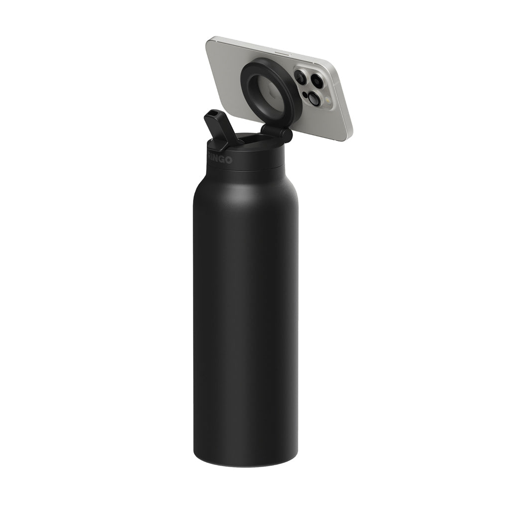 Drinkfles 710 ml met MagSafe telefoonhouder, zwart