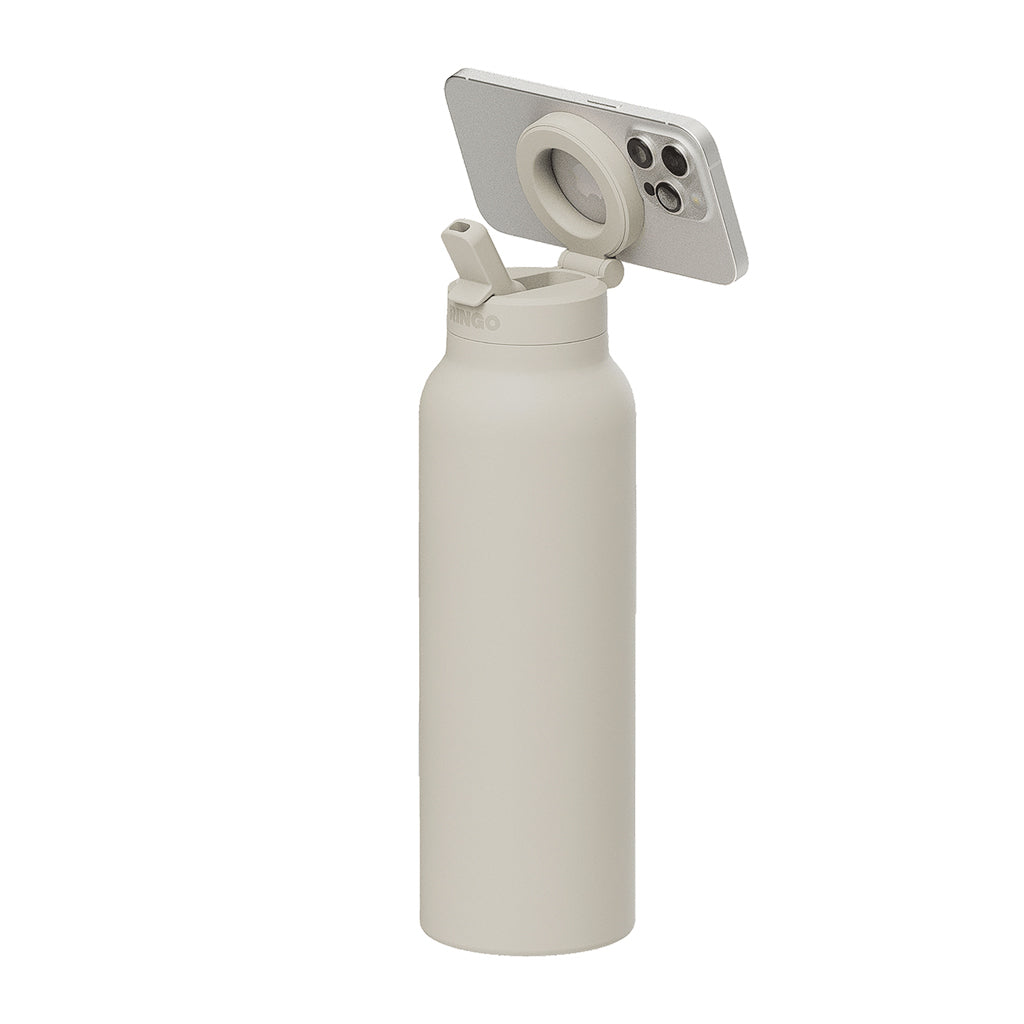 Drinkfles 710 ml met MagSafe telefoonhouder, gebroken wit