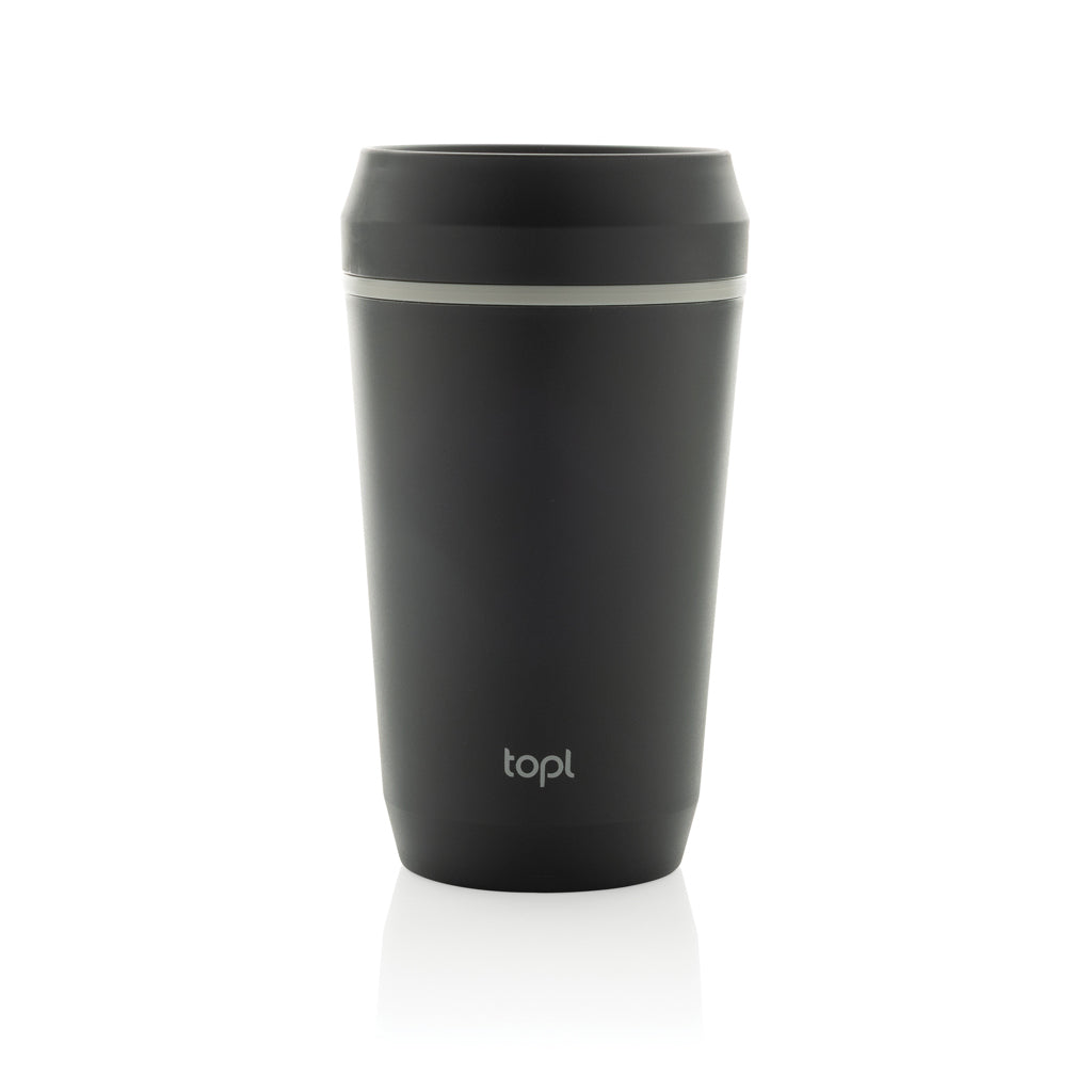 Koffiebeker 354 ml met 360°-deksel, grijs
