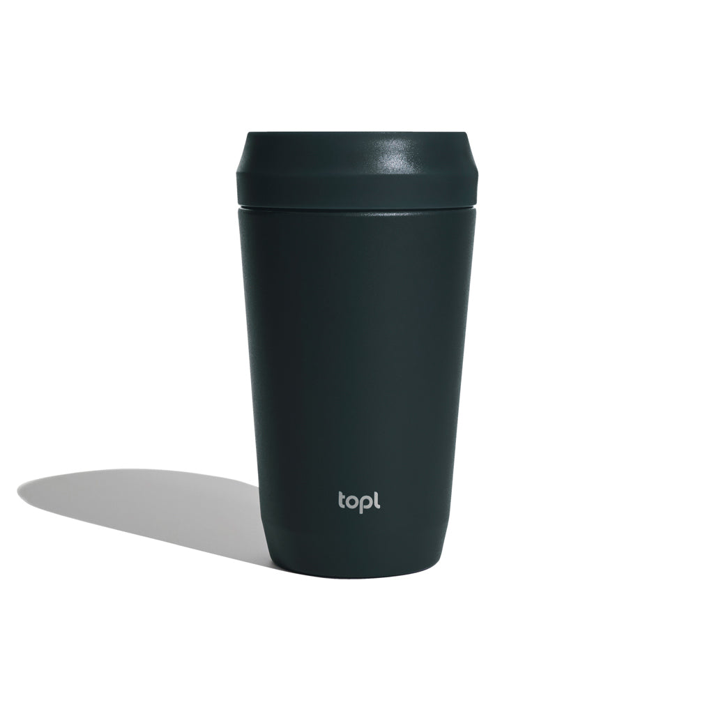 Koffiebeker 354 ml, vacuüm geïsoleerd RVS, grijs