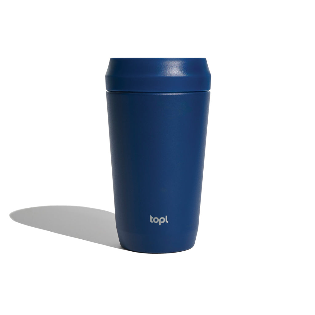 Koffiebeker 354 ml, vacuüm geïsoleerd RVS, donkerblauw
