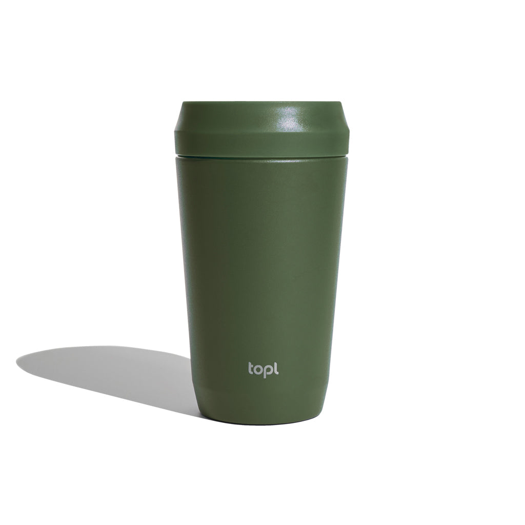 Koffiebeker 354 ml, vacuüm geïsoleerd RVS, groen