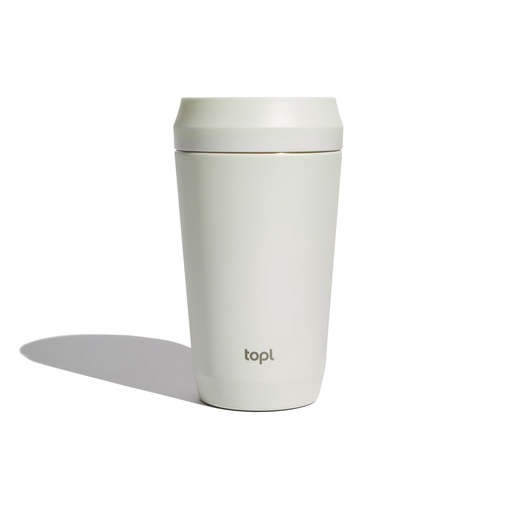 Koffiebeker 354 ml, vacuüm geïsoleerd RVS, wit