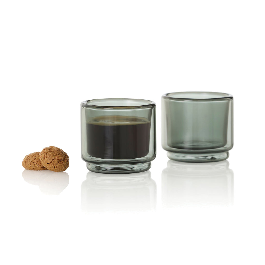 Espressomokjes 45 ml, set van 2, transparant