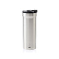 Thermobeker 500 ml met transparant deksel, zilvergrijs