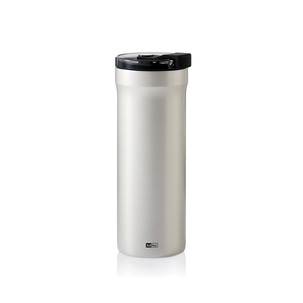 Thermobeker 500 ml met transparant deksel, lichtgrijs