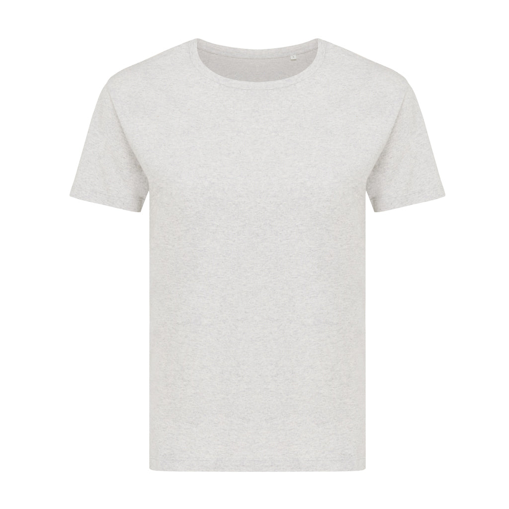 Dames T-shirt, gerecycled en biologisch katoen, light heather grey