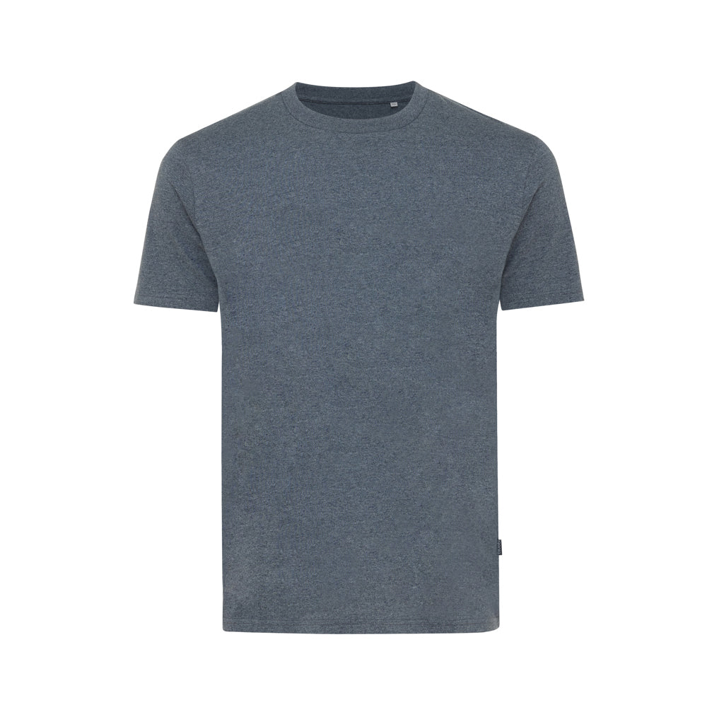 Unisex T-shirt ongeverfd, gerecycled en biologisch katoen, heather navy