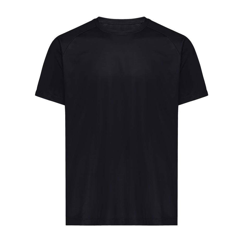 Unisex sport T-shirt, sneldrogend gerecycled polyester, zwart