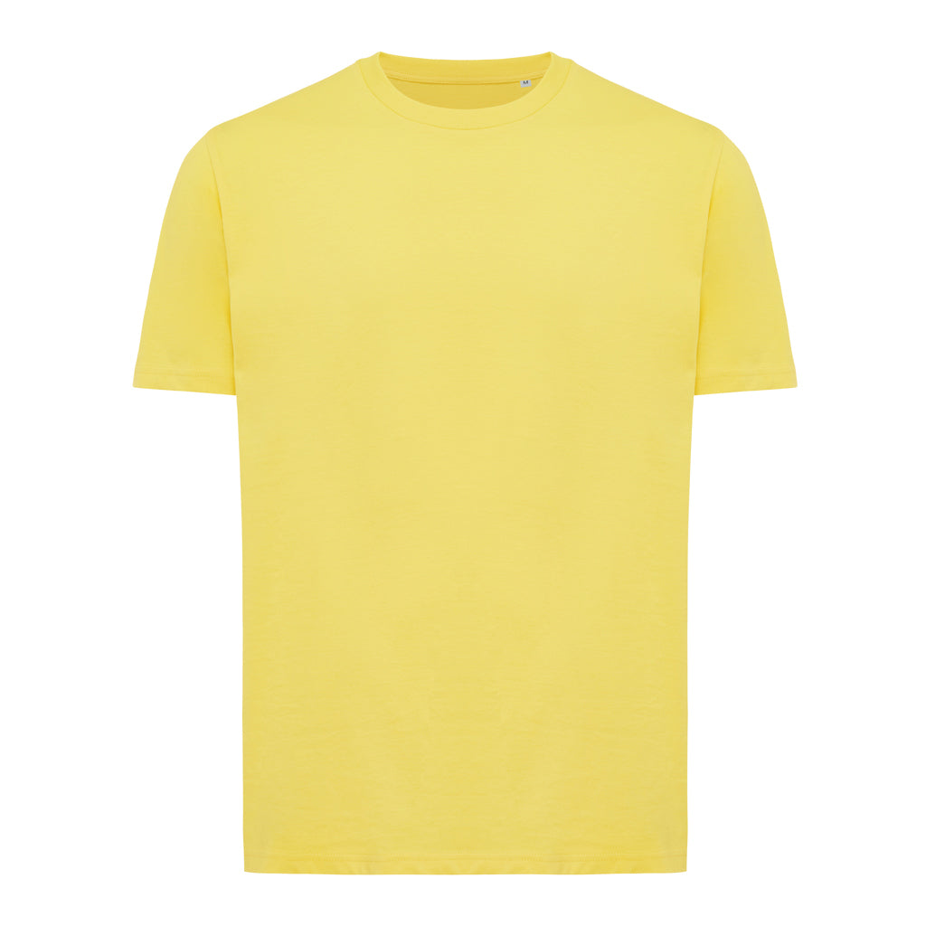 Unisex T-shirt lichtgewicht, gerecycled en biologisch katoen, geel