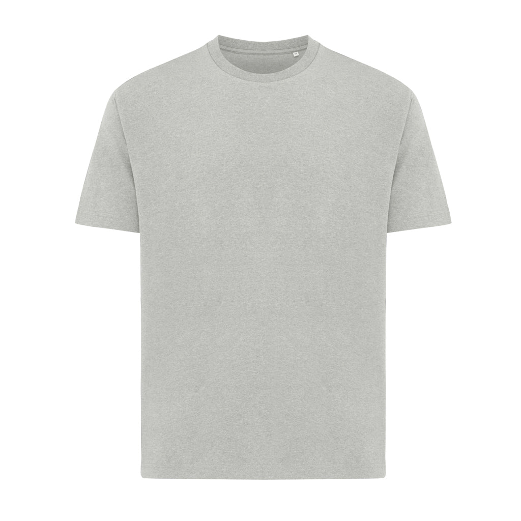 Unisex T-shirt boxy fit, gerecycled en biologisch katoen, heather grey