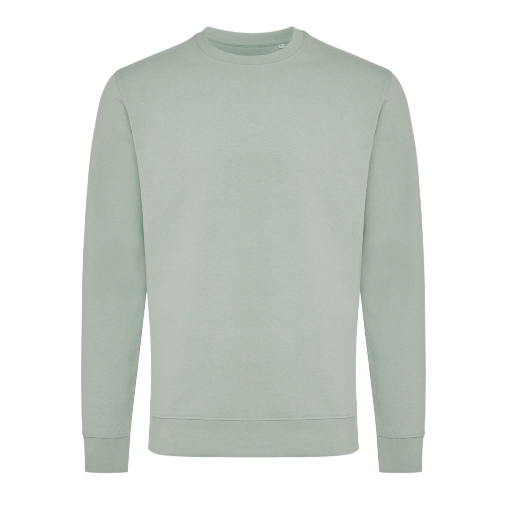Unisex sweater, gerecycled en biologisch katoen, iceberg green