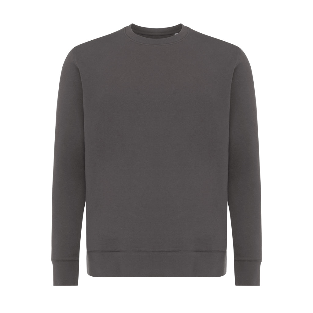 Unisex sweater lichtgewicht, gerecycled en biologisch katoen, antraciet