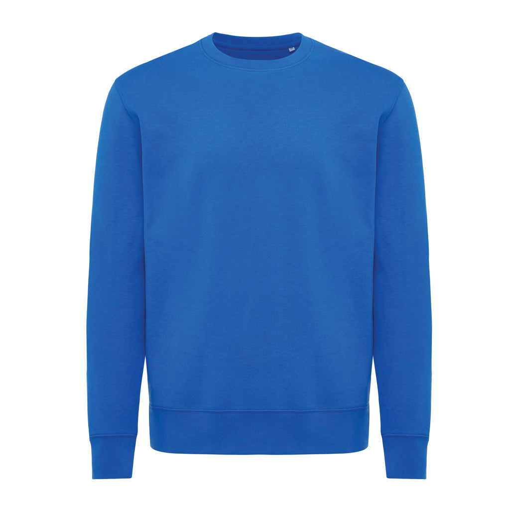 Unisex sweater lichtgewicht, gerecycled en biologisch katoen, royal blue