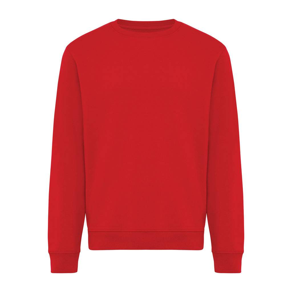 Unisex sweater met katoenen binnenkant, gerecycled, rood