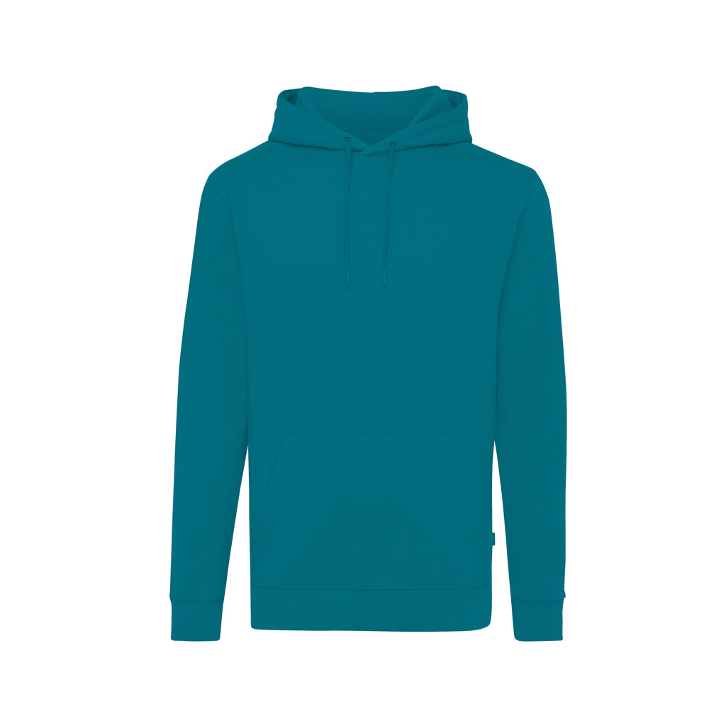 Unisex hoodie, gerecycled en biologisch katoen, verdigris