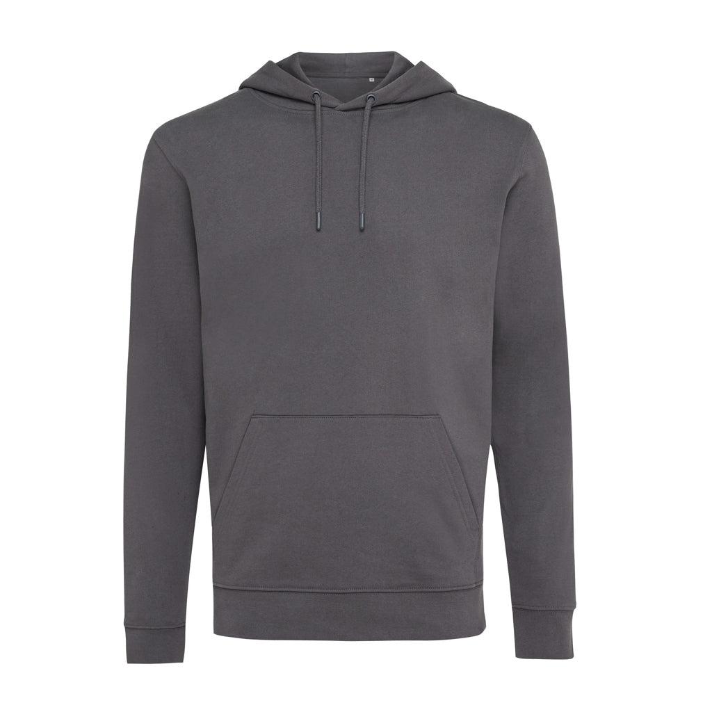 Unisex hoodie, gerecycled en biologisch katoen, antraciet